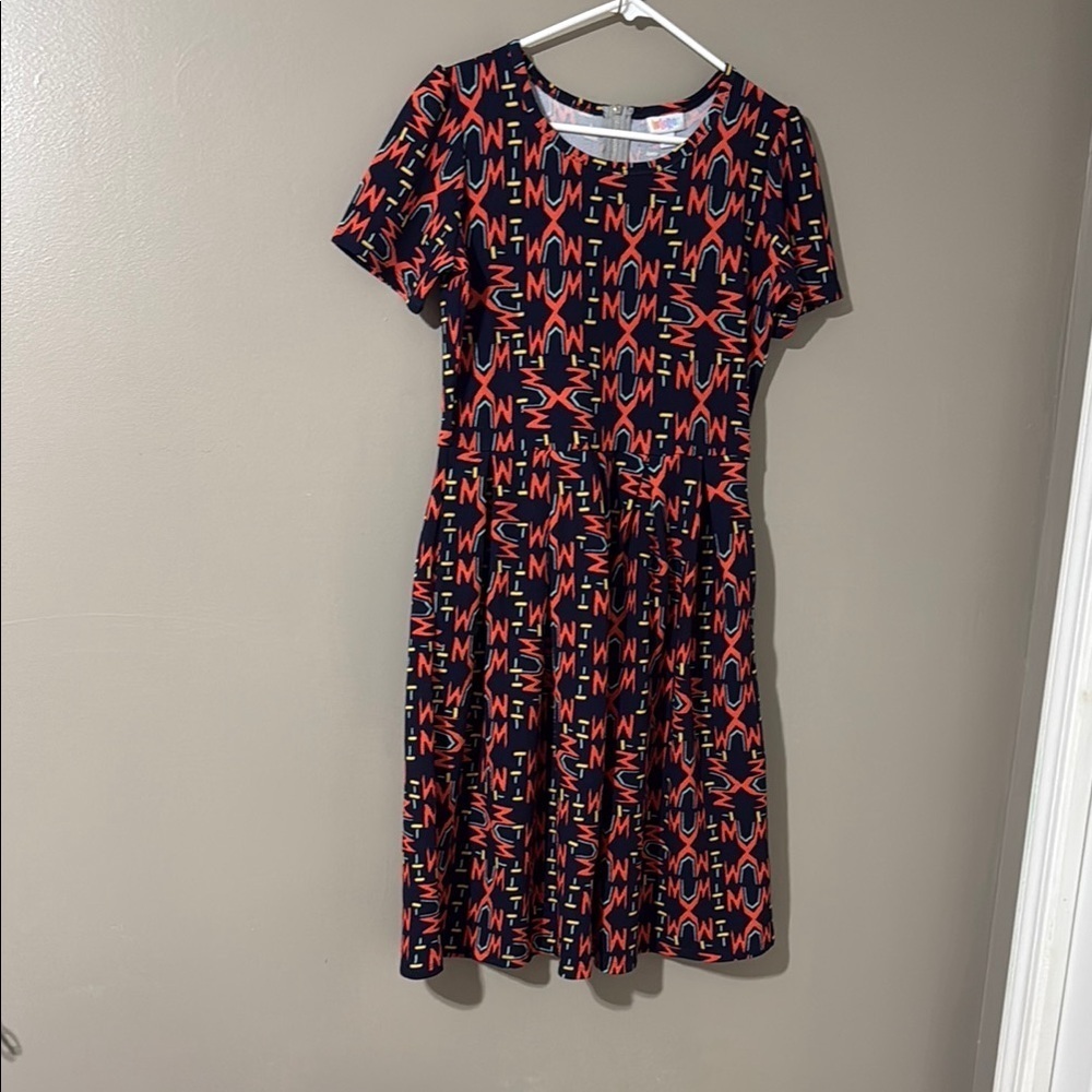 LuLaRoe Blue Ruffled Midi Sundress